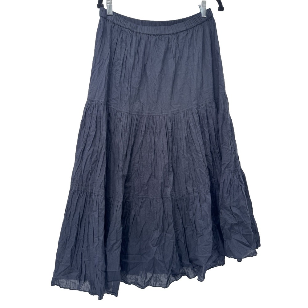 Ellos Black Tiered Broomstick Peasant Skirt wench witch whimsigoth fairy 16W